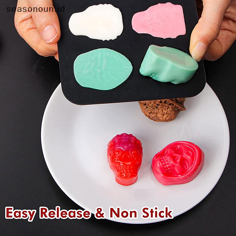 Cetakan mesin mustofaeasonoun mustoface untuk tray es batu tengkorak 10rar dengan corong - stapelkull silicone .