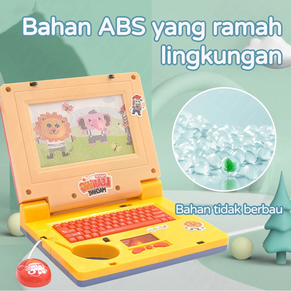 Halo Baby Mainan Laptop Anak/Laptop Mainan Edukasi Anak/Alat Bantu Belajar Learning Machine/Laptop Mainan Mini