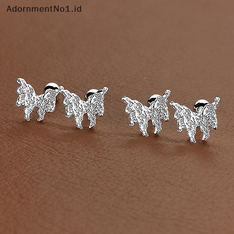 [AdornmentNo1] 1pasang baru Trendy kupu sekrup kembali anting Stud untuk wanita Earring telinga Cartilage Helix Tragus