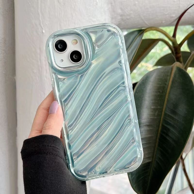 Casing Ponsel Kartu Laser Mewah Simple Mempesona Kompatibel Untuk IPhone 14 Pro Max XR 11 14 13 12 Pro MAX 6 6S 7 8 Plus X XS MAX SE 2020 Kreatif Pola Korgasi Stereo 3D Soft Cover