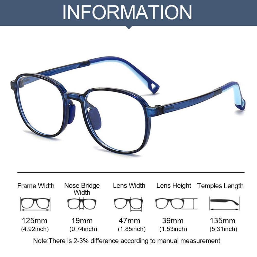LILY Kacamata Nyaman, Kacamata Anak-Anak Kelas Online, TR90 Portabel Pelindung Mata Komputer Bingkai Ultra Ringan Untuk Anak Laki-Laki Perempuan