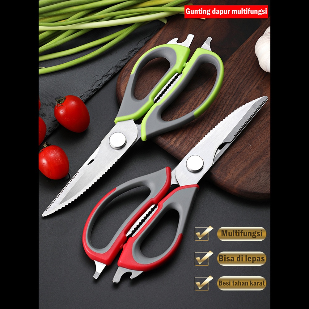 Gunting Dapur Multi 8in1 Kitchen Scissors Gunting Dapur Stainless