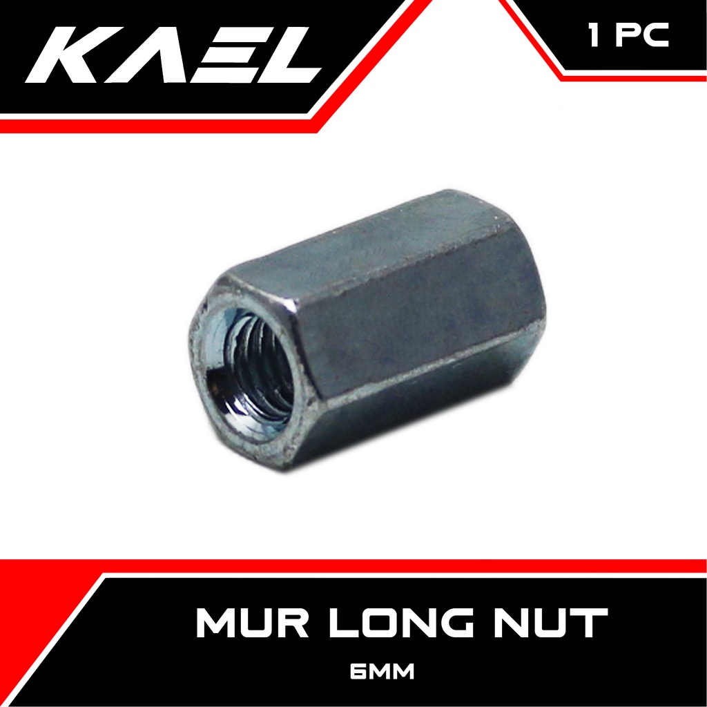 Mur Long-Panjang Nut Heksagon M6x18- M6 Panjang 18 mm