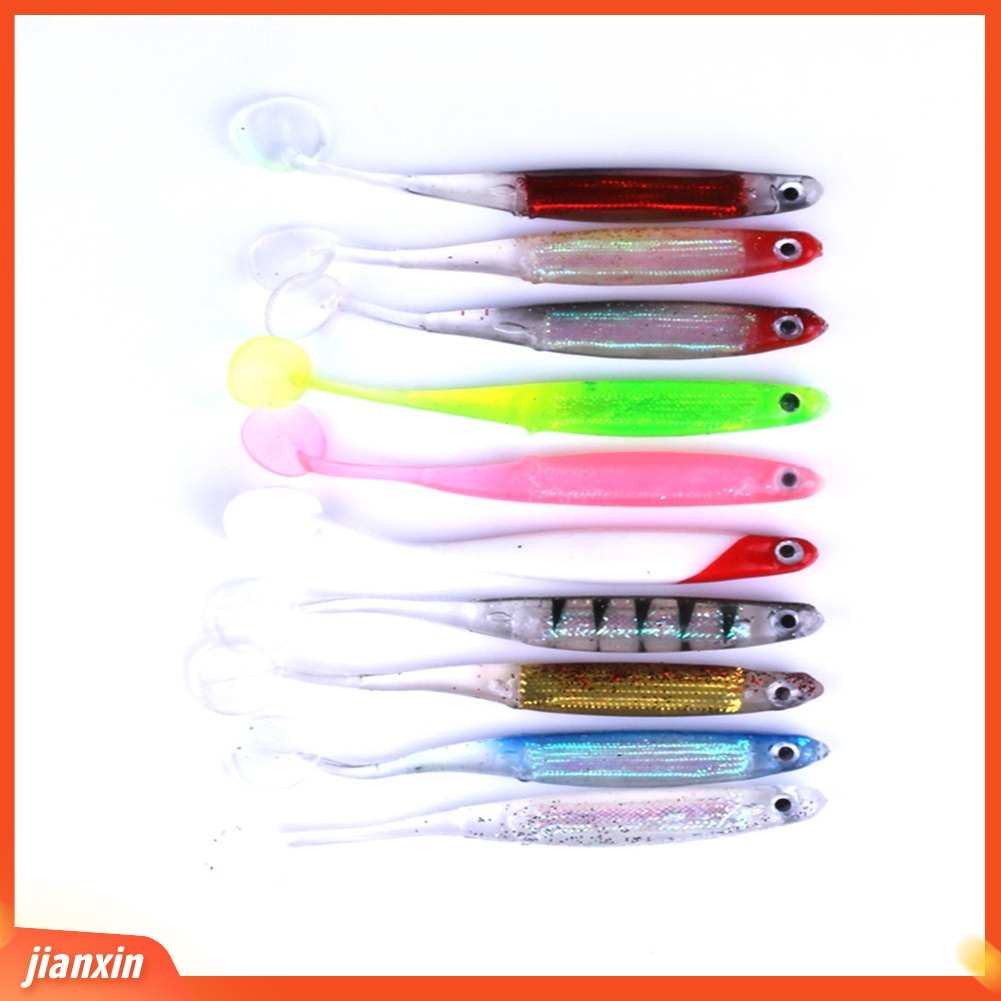 (In Stock) Umpan Pancing Buatan Soft Worm Swimbait Jig Head Fly Silicon Alat Karet