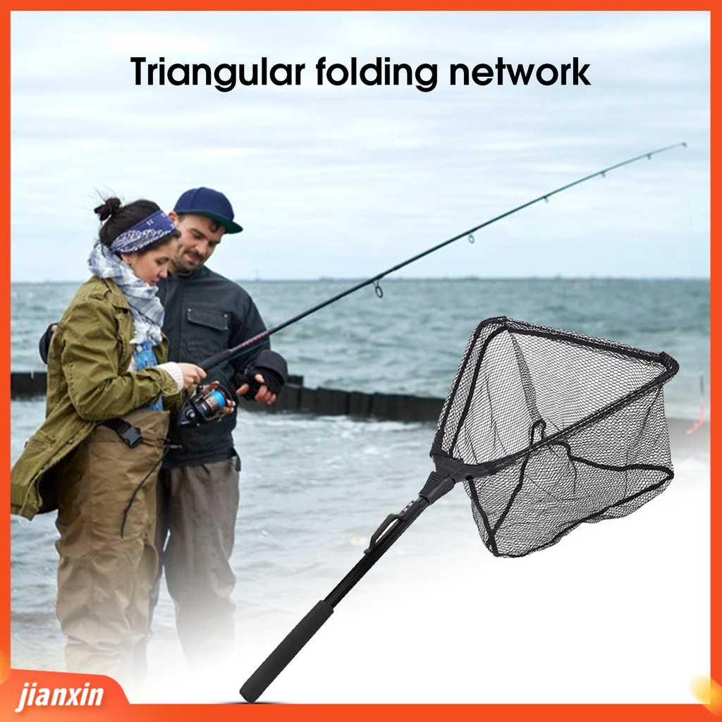 (In Stock) Jaring Ikan Teleskopik Bermanfaat Desain Ergonomis Nyaman Dibawa Ringan Tahan Lama Jaring Ikan Lipat Untuk Memancing