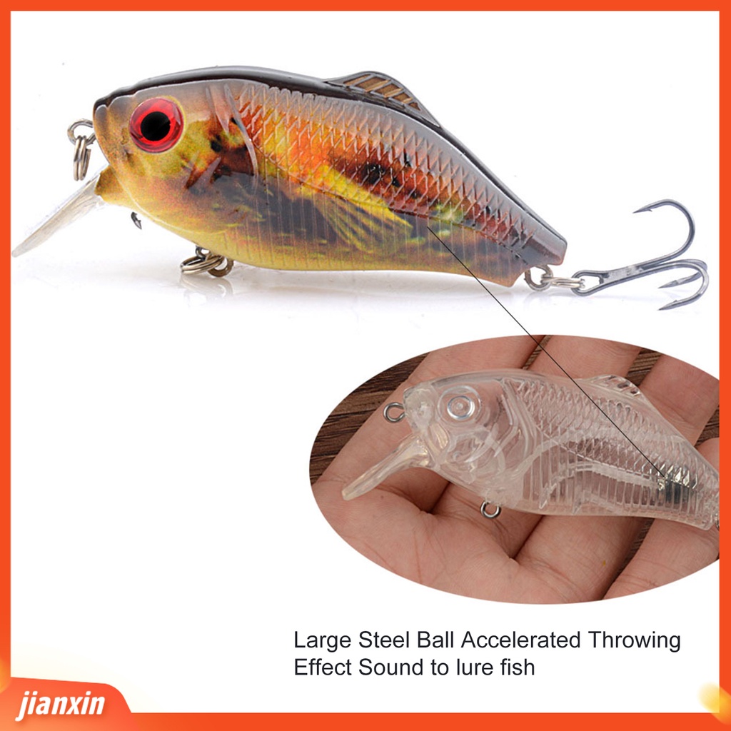 (In Stock) 7.8cm /15.5g Umpan Pancing 3D Simulasi Fisheye Tajam Kait Realistis Angling Plastik Bola Baja Besar Umpan Buatan Memancing Luar Ruangan