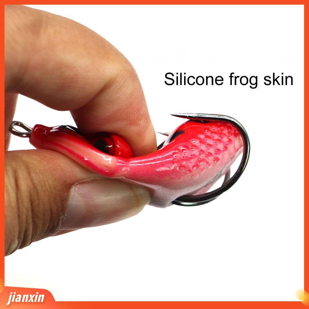 (In Stock) Lure Umpan Lembut Realistis Fisheye Tajam Kait Tahan Gigit Angling Silika Gel Bermata Besar Thunder Frog Lure Umpan Memancing Luar Ruangan