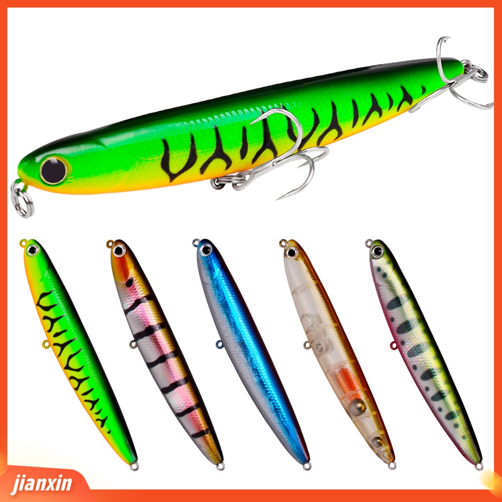 (In Stock) 5Pcs /Set 13g Kait Tajam Memancing Wastafel Pensil Permukaan Halus Mudah Membuang Spinner Umpan Jigging Cahaya Swing Wastafel Umpan Untuk Laut