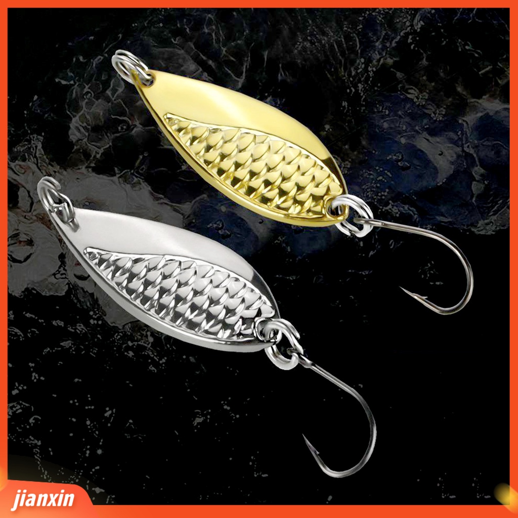 (In Stock) 5Pcs/Set 5g 4.18cm Reflektif Payet Lure Single Hook Zinc Alloy Snake Hard Spinner Spoon Lure Metal Sequin Umpan Untuk Outdoor