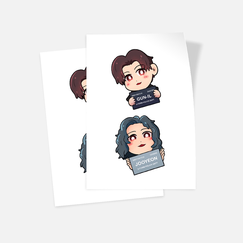 

Glossy Sticker - Set of 2 Xdinary Heroes GUN-IL & JOOYEON
