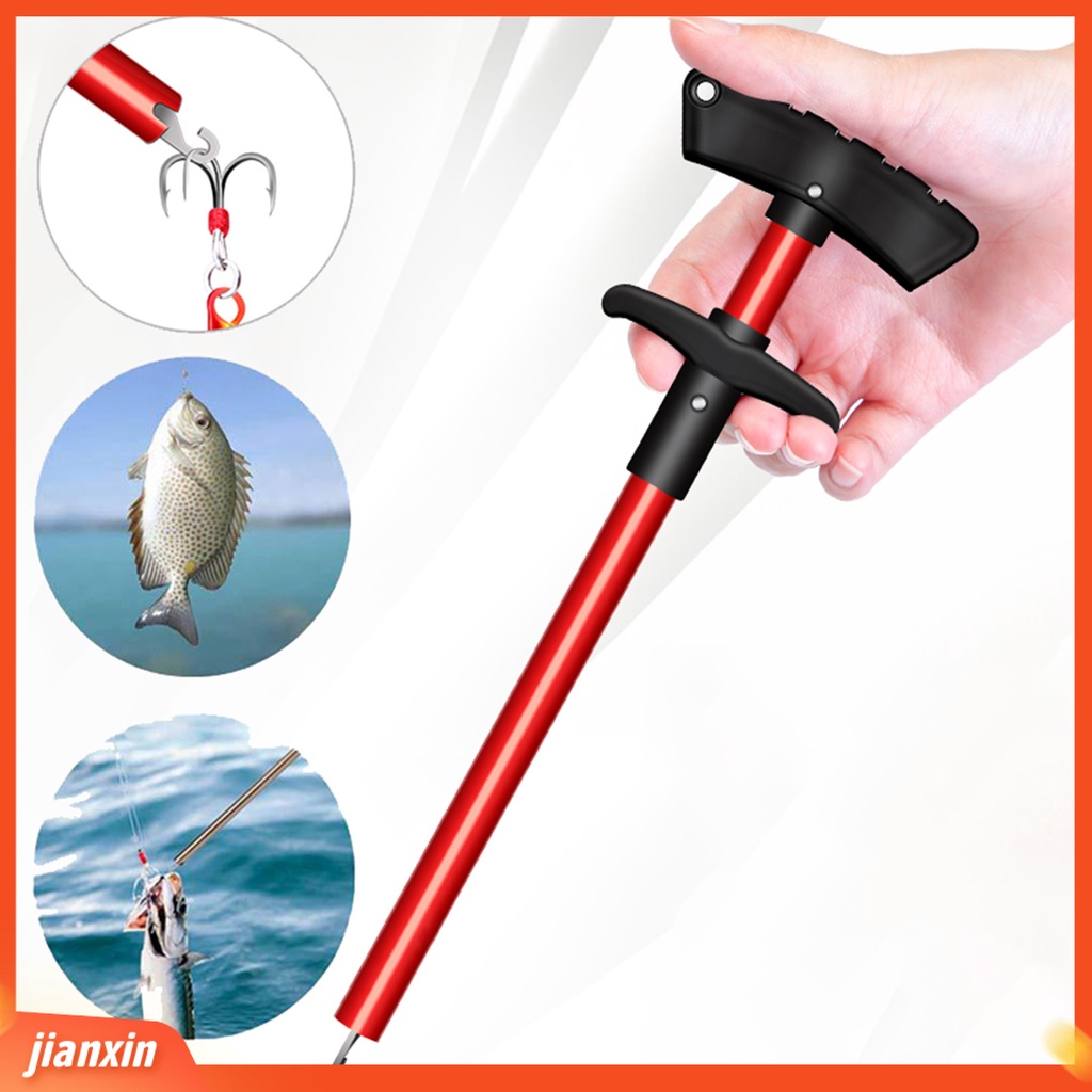 (In Stock) Portable T Shaped Fishing Lure Hook Remover Detacher Alat Dengan Tali Anti Hilang
