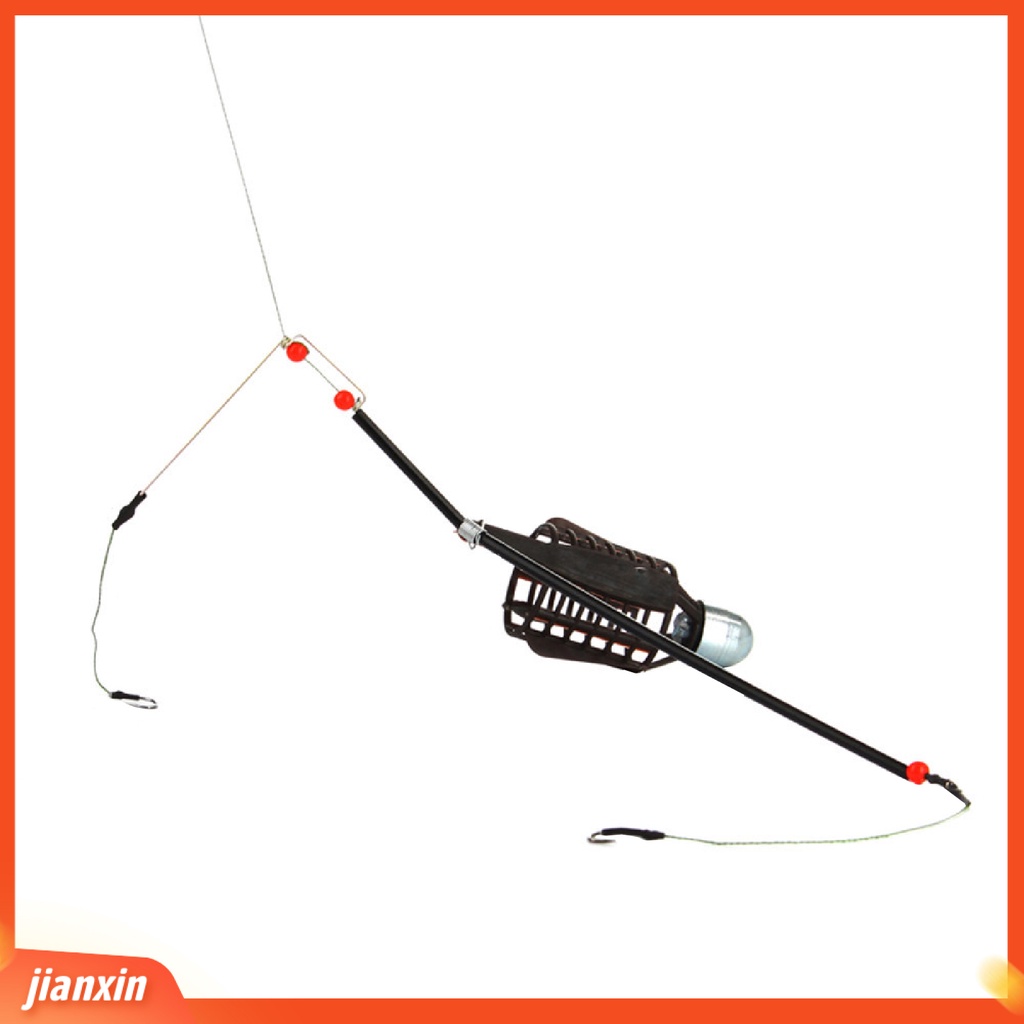 (In Stock) Umpan Ikan Feeder Portable Tahan Aus Metal Fishing Lure Cage Dengan Kait Garis Untuk Pecinta Memancing