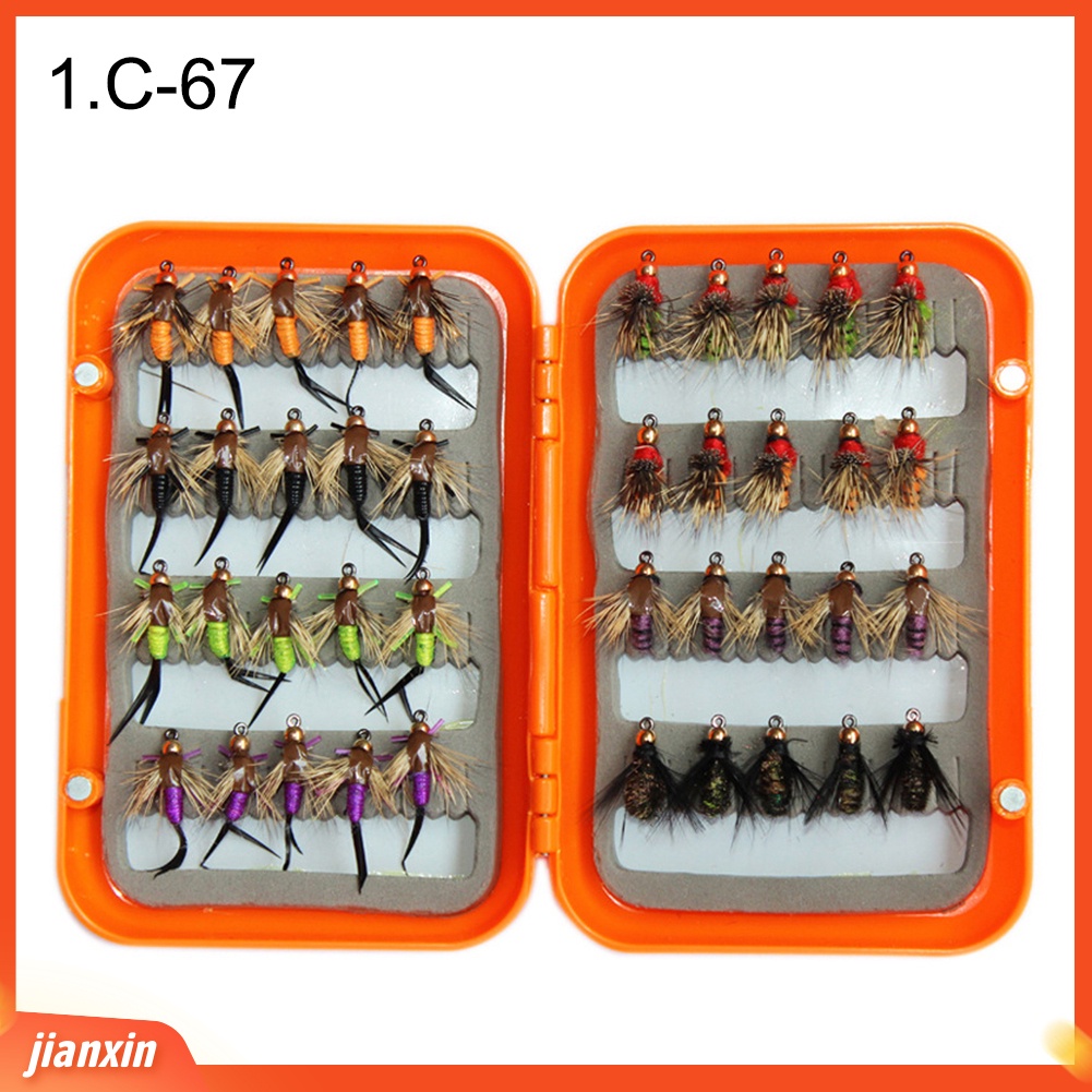 (In Stock) 40Pcs Mini Memancing Buatan Manusia Hidup Umpan Berbentuk Lalat Umpan Serangga Hook Tackle