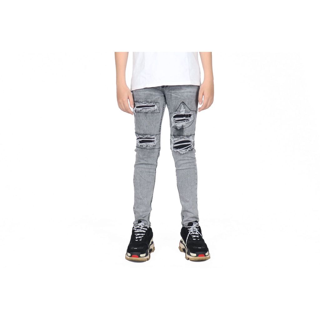 Weird Jeans - Silver Grey - Celana Denim Pria Skinny Strech