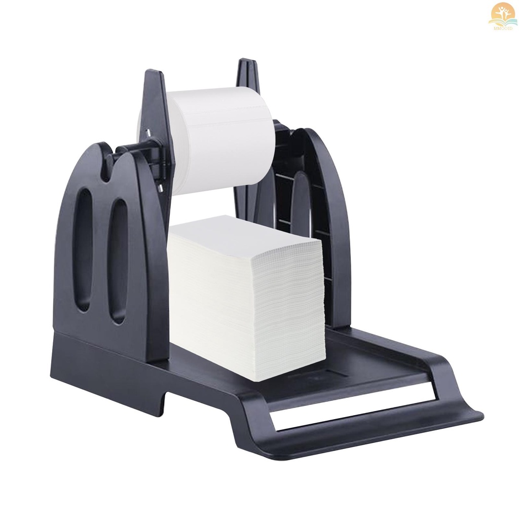 In Stock Label Holder for Desktop Thermal Label Printer 2in1 Roll &amp; Fan-Fold Stack Labels Paket Pengiriman Sticker Dispenser Lepas Pasang Untuk Pengiriman Supermarket Toko Eceran