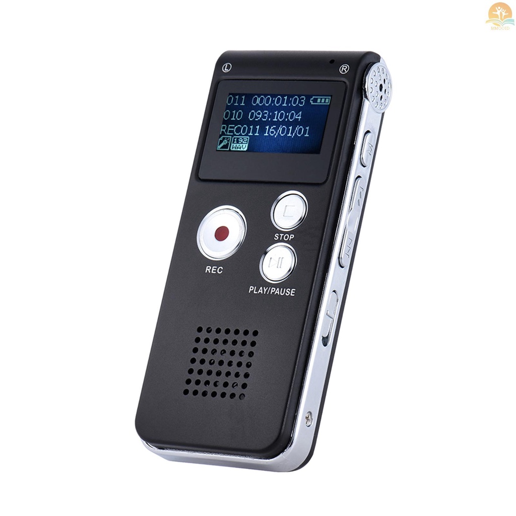 In Stock 8GB Intelligent Digital Audio Voice  Recorder Dictaphone MP3 Music Player Voice Activate VAR A-B Repeating