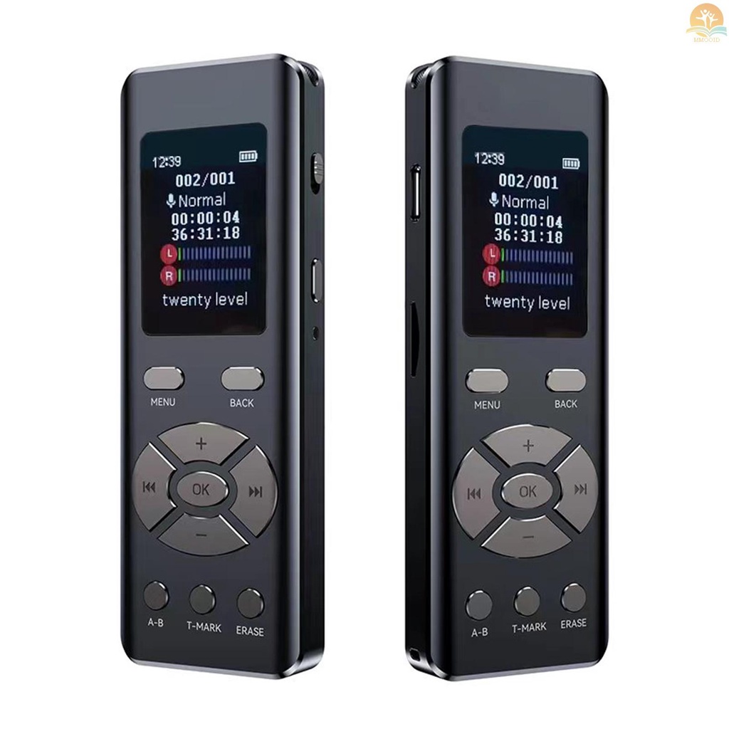 In Stock Perekam Suara Pengurangan Kebisingan Cerdas Dengan Mikrofon High-fidelity A-B Loop Playback MP3 2-Channel Rekaman Stereo Perekam Audio Digital Untuk Guru Siswa Jurnal