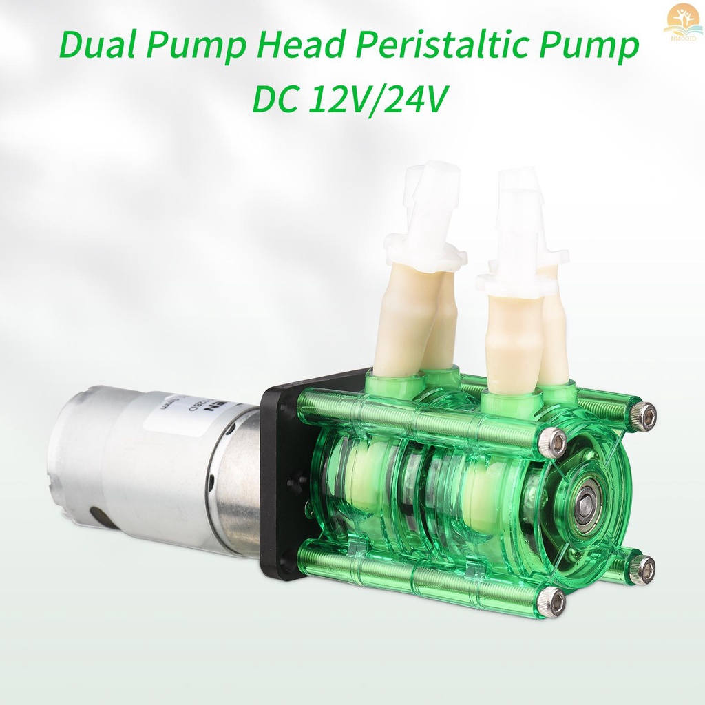 In Stock GROTHEN Dosing Pump Dual Head Peristaltic Pump Pompa Cairan Air Mini Laju Aliran Besar Peristaltic BPT Tube ID7.9mm x OD11.1mm Self-Priming 700mL/min Tahan Korosi Su
