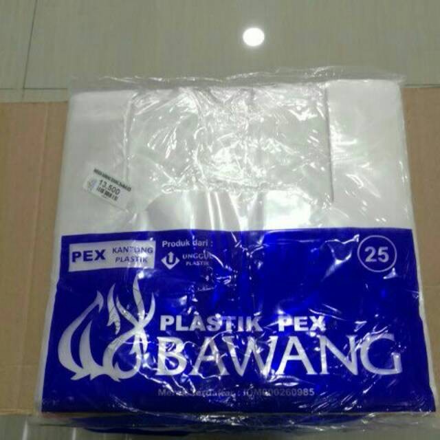 Kantong Plastik bening 25x48 / Kantong kresek bening Pex bawang