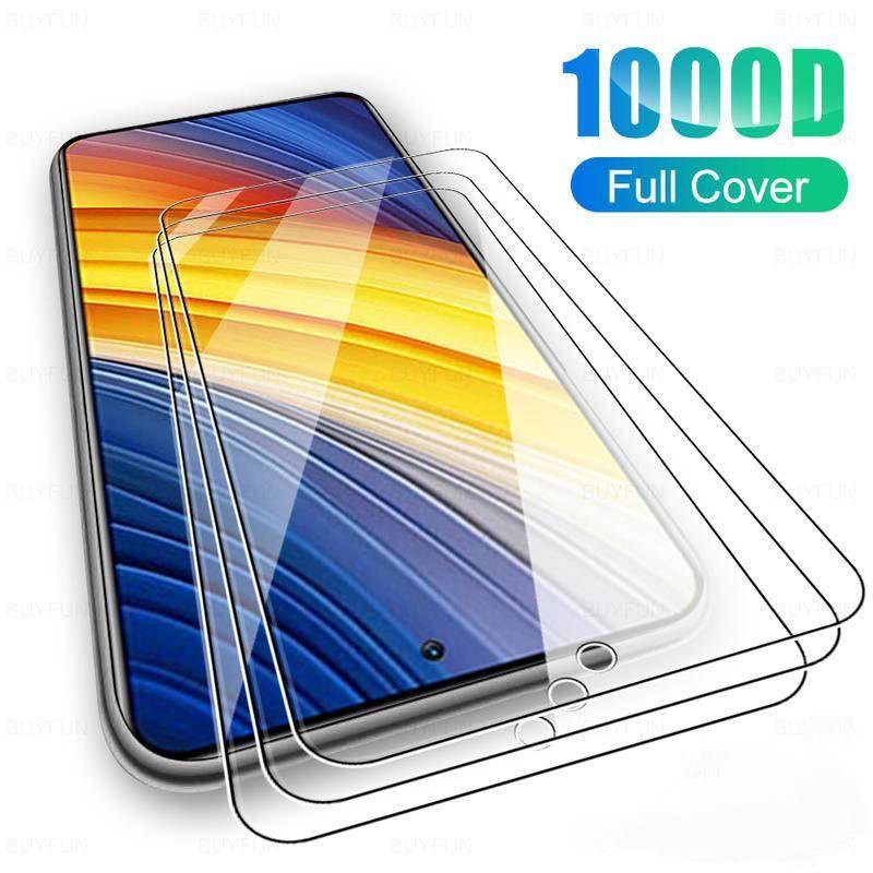 Tempered Glass Film Xiaomi Poco F5 F2 M4 M3 M2 X5 X4 X3 Pro M2 Reloaded Pelindung Layar Untuk Poco X3 NFC F4 F3 X4 GT C55 C51 C50 C40 C31 C3 M5s M5 F1 X2