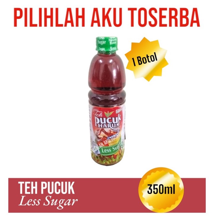 Teh PUCUK Harum LESS SUGAR 350 ml - ( HARGA 1 DUS ISI 24 botol )
