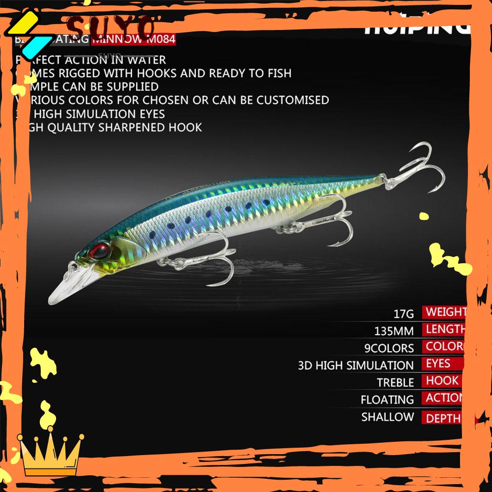 SUYO Umpan Ikan Kecil Pensil 12cm /17g Crankbaits Umpan Ikan Kecil Yang Bermanfaat