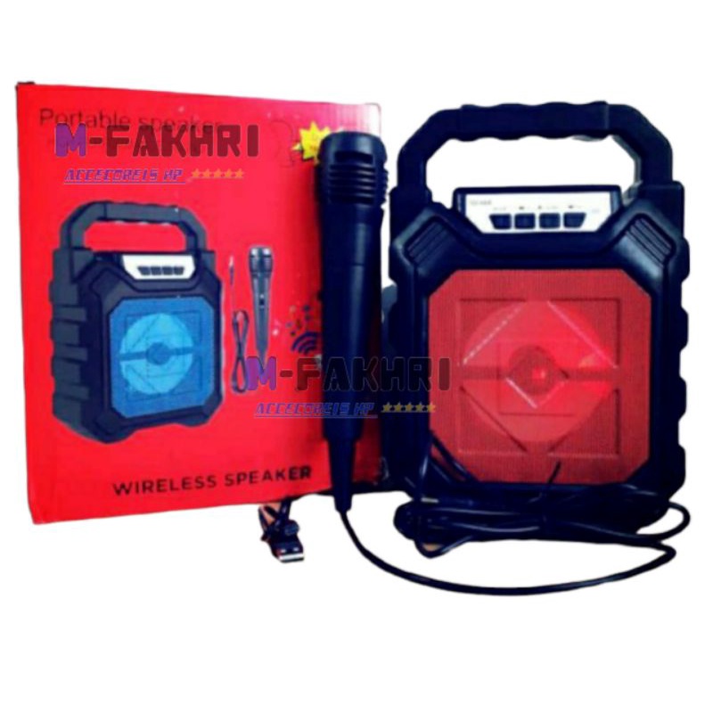 SPEAKER BLUETOOTH WIRELESS JPJ 668C + MIC JUMBO SEPEAKER KARAOKE