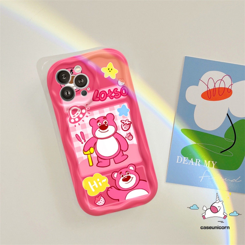 Case Manyo Beruang Strawberry Lucu Untuk Infinix Hot 30i 8 9 10Lite Note12 G96 Smart 6Plus 6 7 5 Hot 10 12 11 30 20 8 9 Main Kartun Toy Story Alien Tpu Lembut 3D Wavy Curved Edge Cover