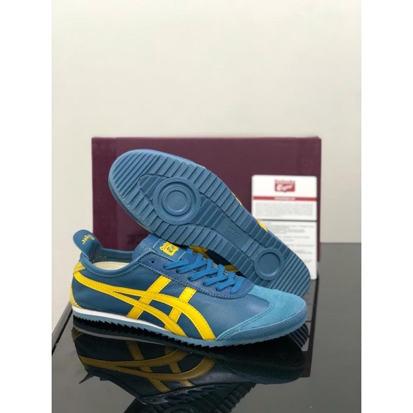 Sepatu 0nitsuka Tiger Deluxe Blue Yellow