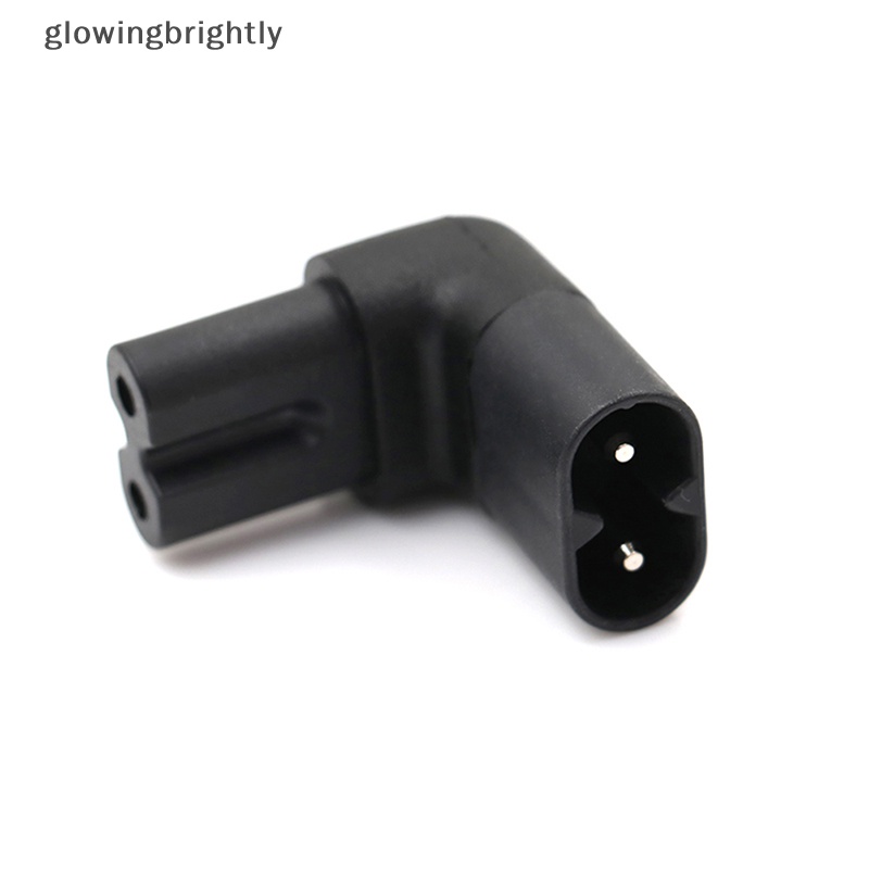 [glowingbrightly] 1pc IEC 320 C7-C8 90derajat up down Siku Sudut Kanan Adaptor Daya AC TFX