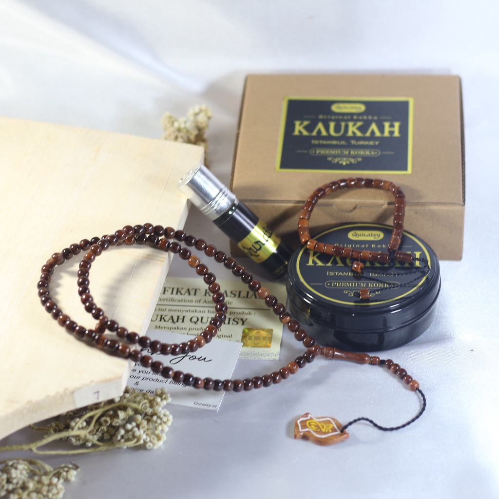 Quraisy Kokka Tasbih Kaokah Asli 99 Butir Arab Ori Motif Terompah Tasbeh Kaukah Kauka Kaoka Original