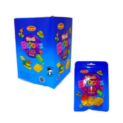 

RANJANI MODI BLOCK 3D GUMMY CANDY 1box isi 12pcs @22gr