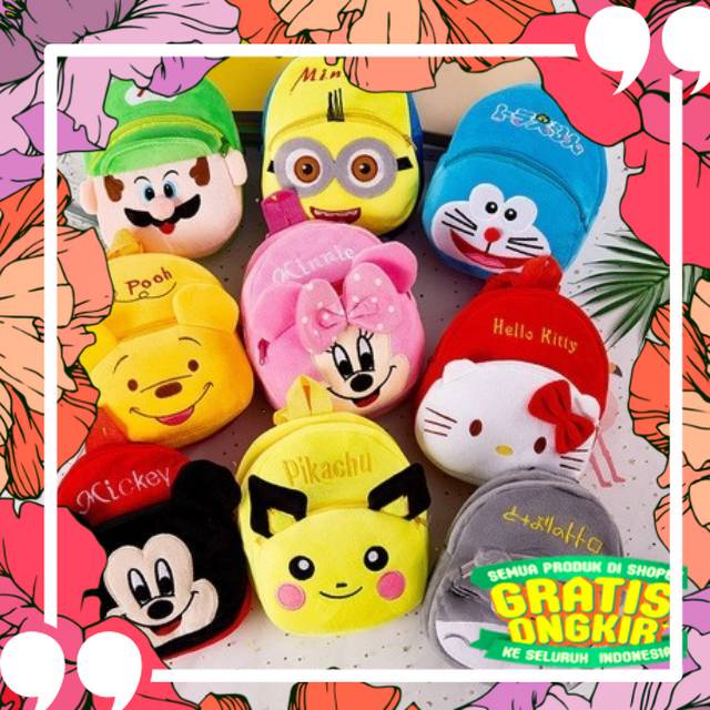 Tas ransel anak murah COD kindergarden child kids boys girls backpack balita batita bag motif mickey
