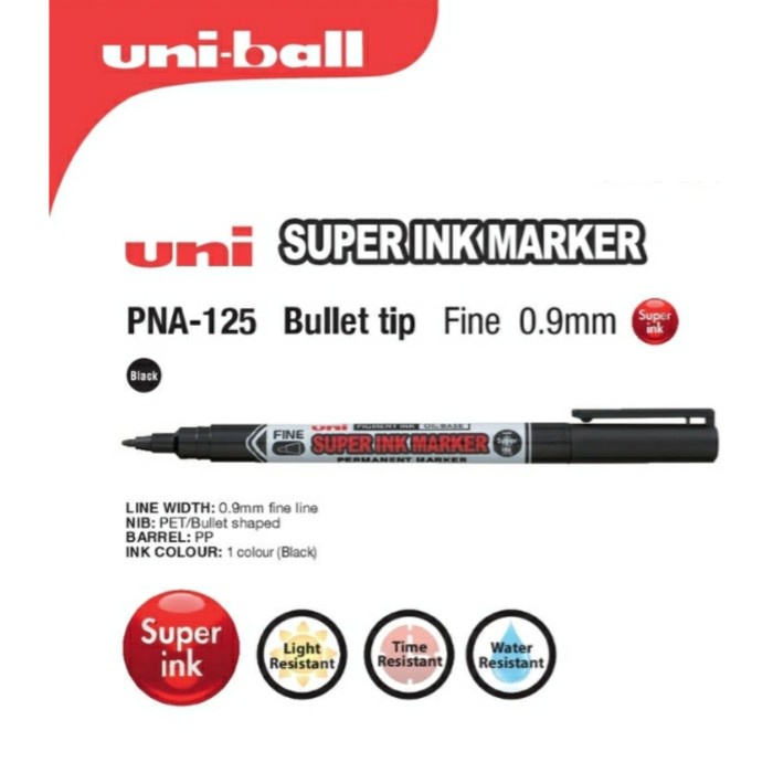 

Uni Mitsubishi Super Ink Permanent Marker PNA-125 - Hitam