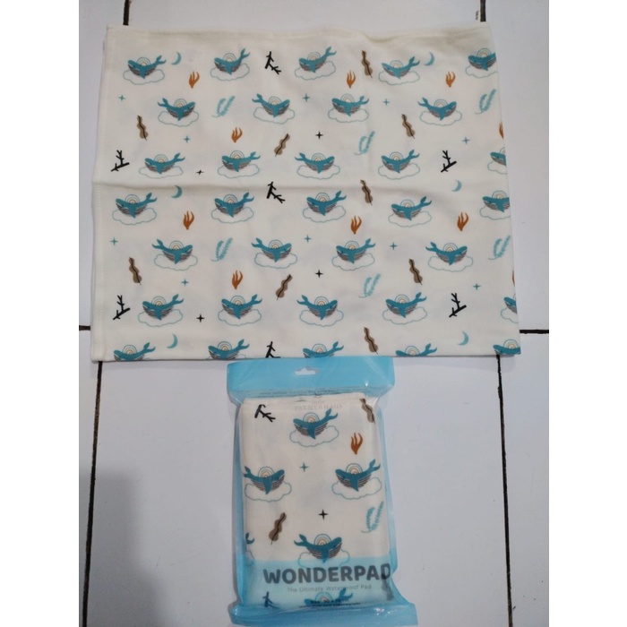 TERBARU Little Palmerhaus - Wonderpad/ Perlak Waterproof - Rainbow Whale