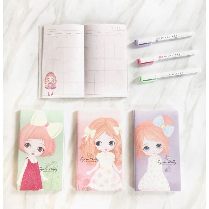 

Buku planner monthly, weekly, colorful notes complete package