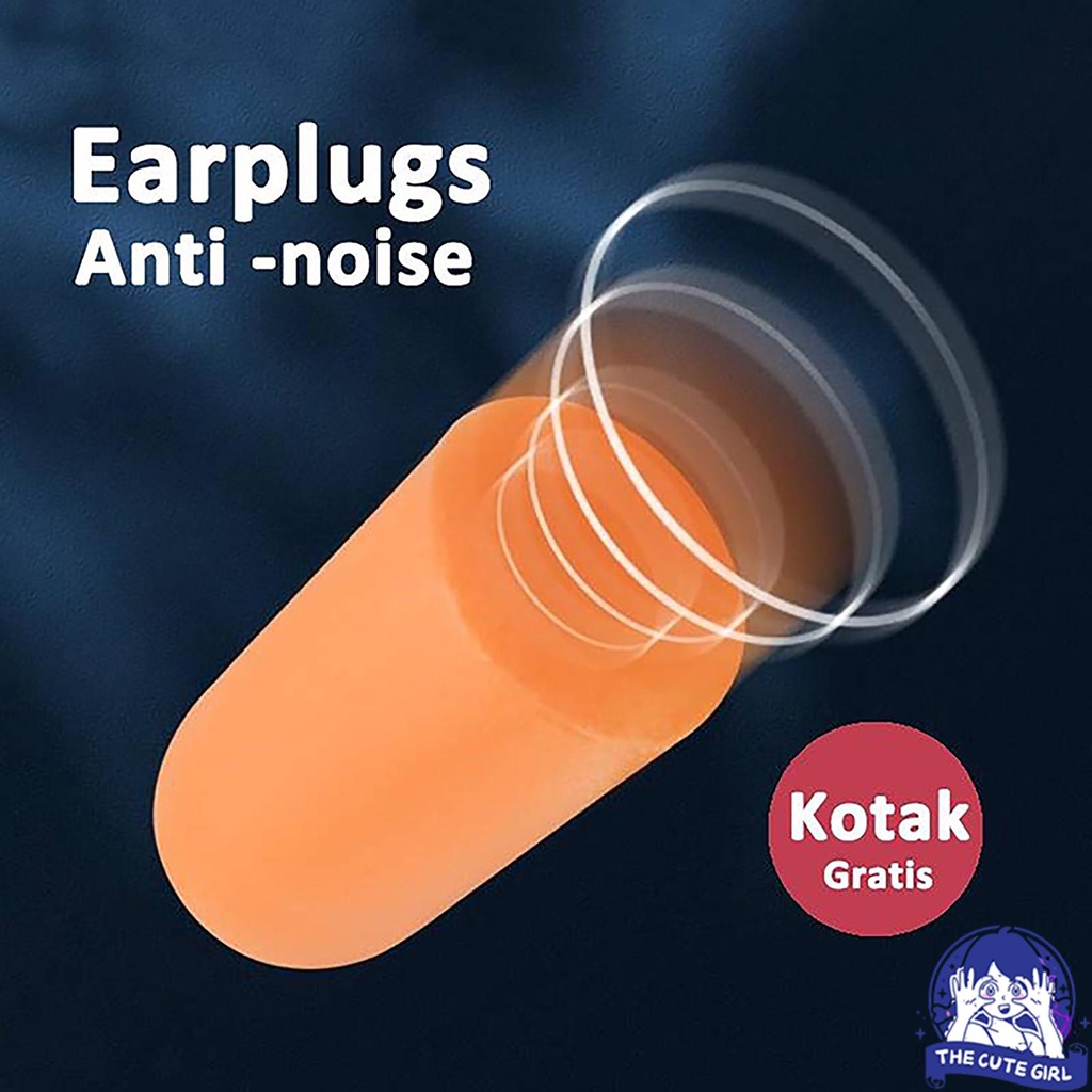 Earplug Penutup Telinga Corded Safety Ear Plug Penutup Penyumbat Telinga Anti Kebisingan Tahan Air Untuk Tidur Dengan Box - Stazionario