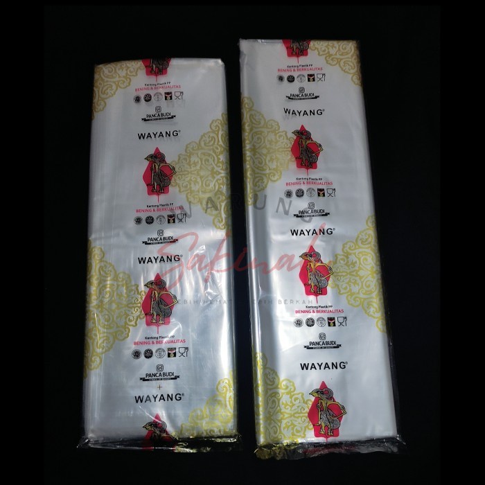 Plastik PP Wayang Bening - Plastik Laundry Ukuran 40x60 / 45x65