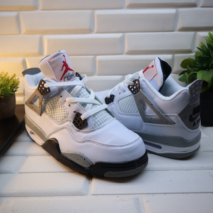 Sepatu Nike Air Jordan 4 Retro OG White Cement 2016