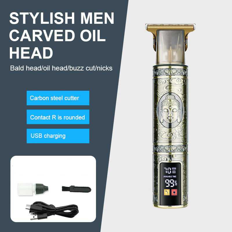 OIMG Alat Cukur Rambut Elektrik Hair Clipper Trimmer Model Buddha - T9