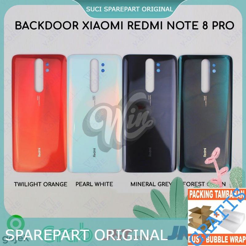 BACKDOOR BACKCOVER TUTUP BELAKANG REDMI NOTE 8 PRO REDMI NOTE8 PRO ORIGINAL