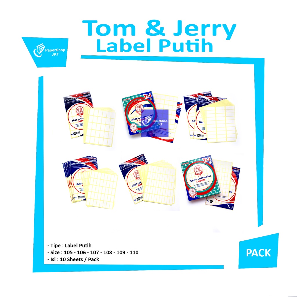 

TOM & JERRY - Label Putih Paper - Pad