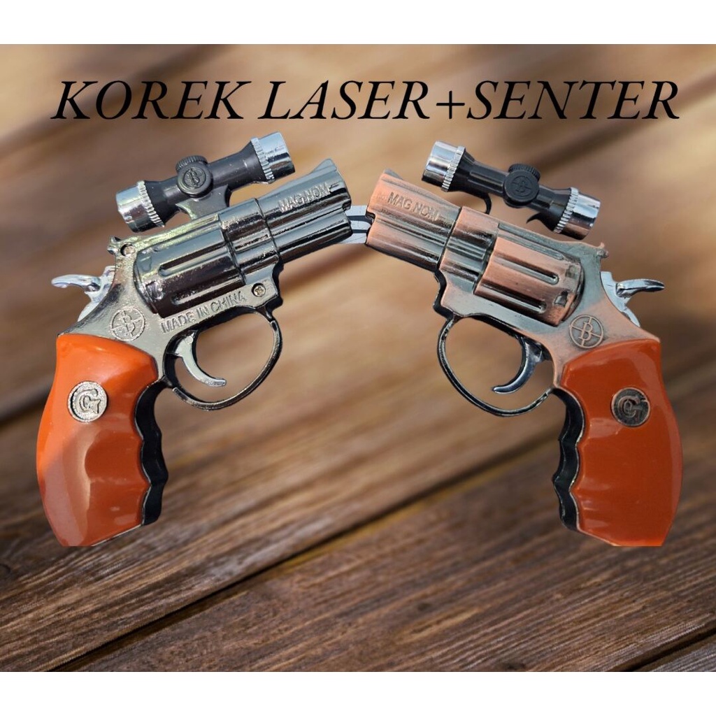 COD KOREK API PISTOL GAS BARA MULTIFUNGSI LASER SENTER LIGHTER