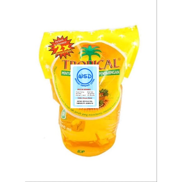 

Minyak Goreng Tropical Kemasan Refill 1 Liter