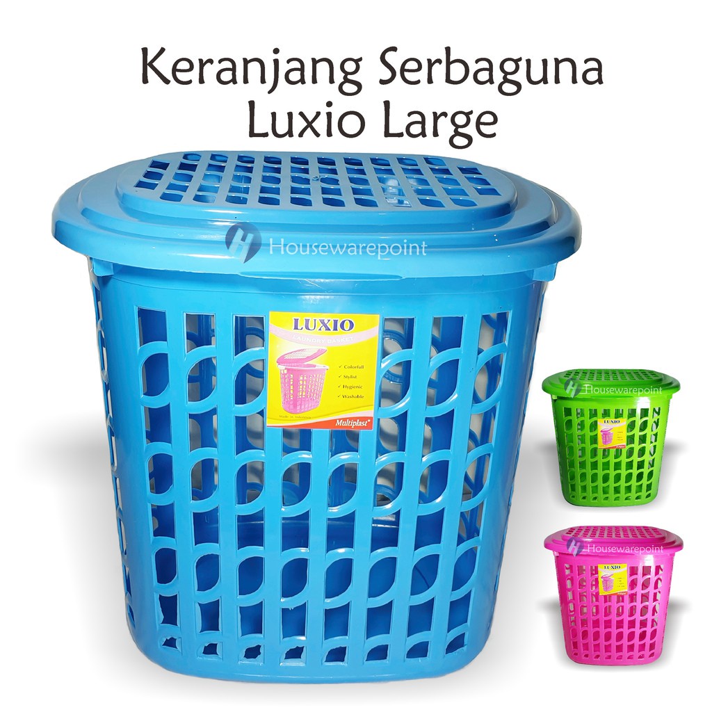 Keranjang Laundry Luxio Large/ Keranjang serbaguna/ Keranjang plastik/ Keranjang baju kotor