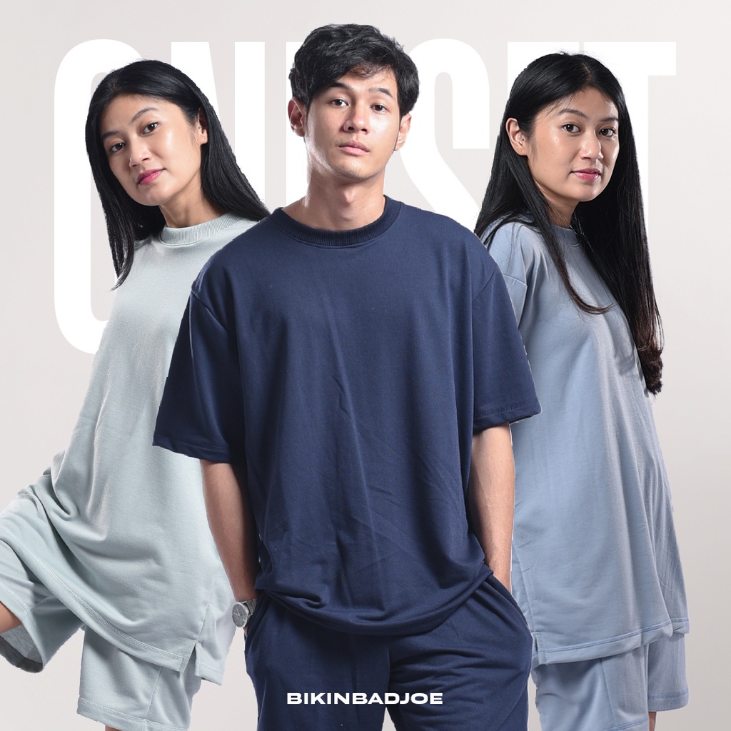 KAOS ONESET OVERSIZE PREMIUM - HIJAU NAVY BIRU (OVERSIZE ONESET SERIES)