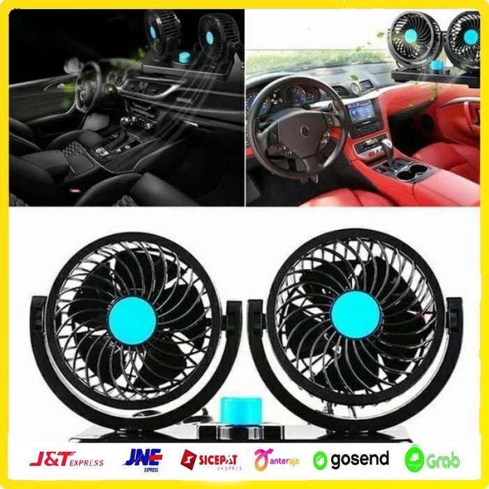 Kipas Angin Mobil Double Fan - Kipas Angin DC