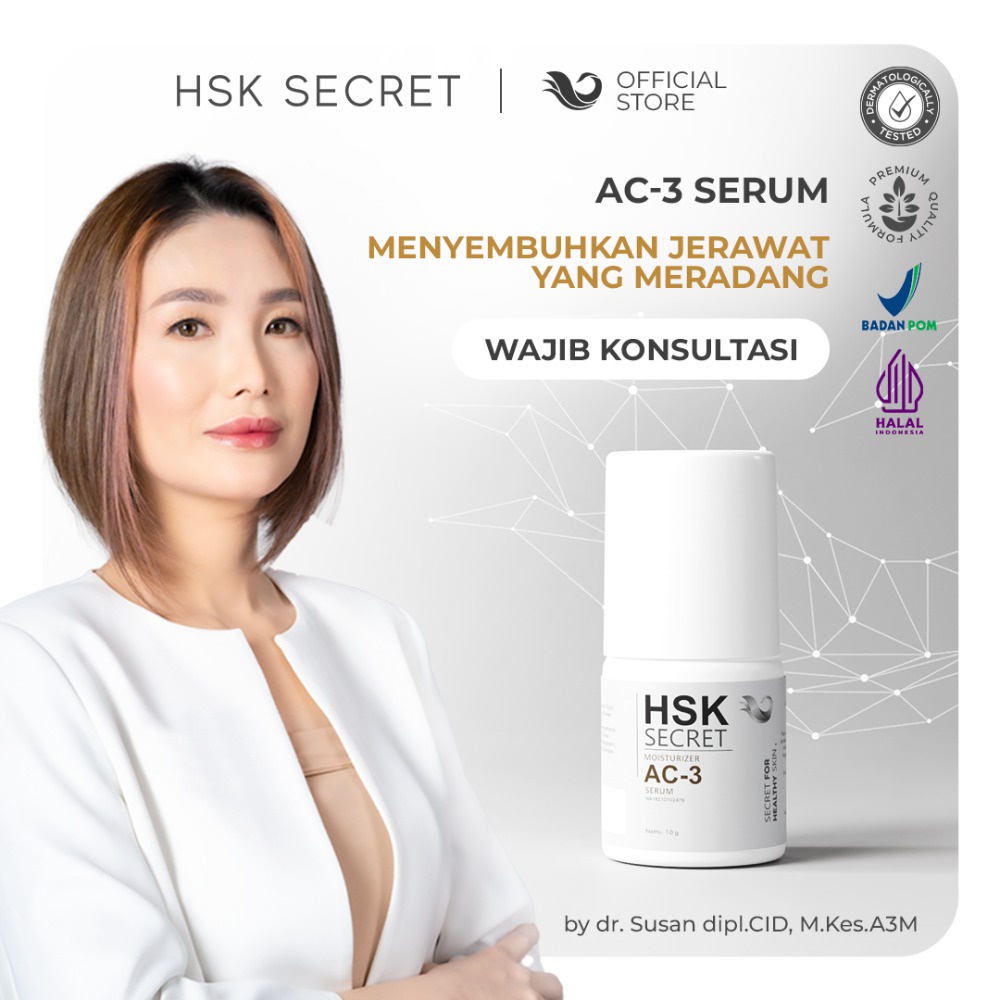 HSK Secret AC-3 Serum | Atasi Jerawat Membandel & Samarkan Bekas Jerawat