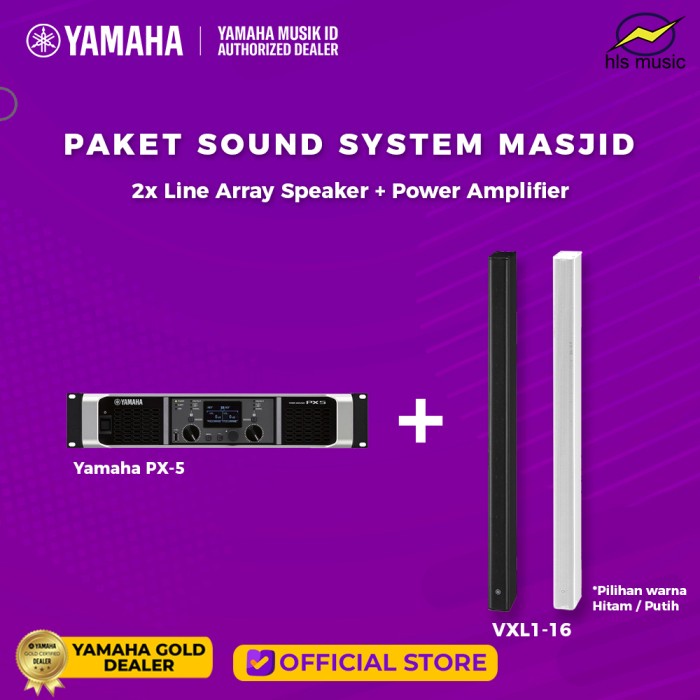 Yamaha VXL1-16 dan Power Amplifier PX5 - Paket Sound Masjid