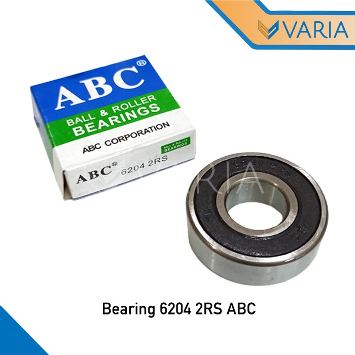 Bearing 6204 2RS ABC 20 x 47 x 14 mm Laher Tutup Karet Double